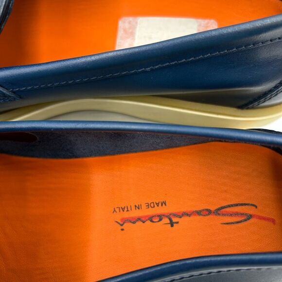 Men's Santoni Detroit, leather loafers size 9 US made in Italy - Picture 10 of 10